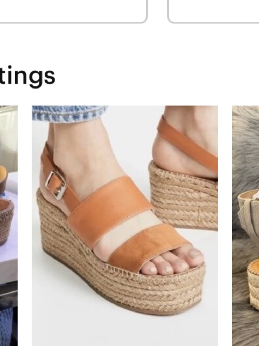rag & bone Beige Suede Espadrille Platform Sandals